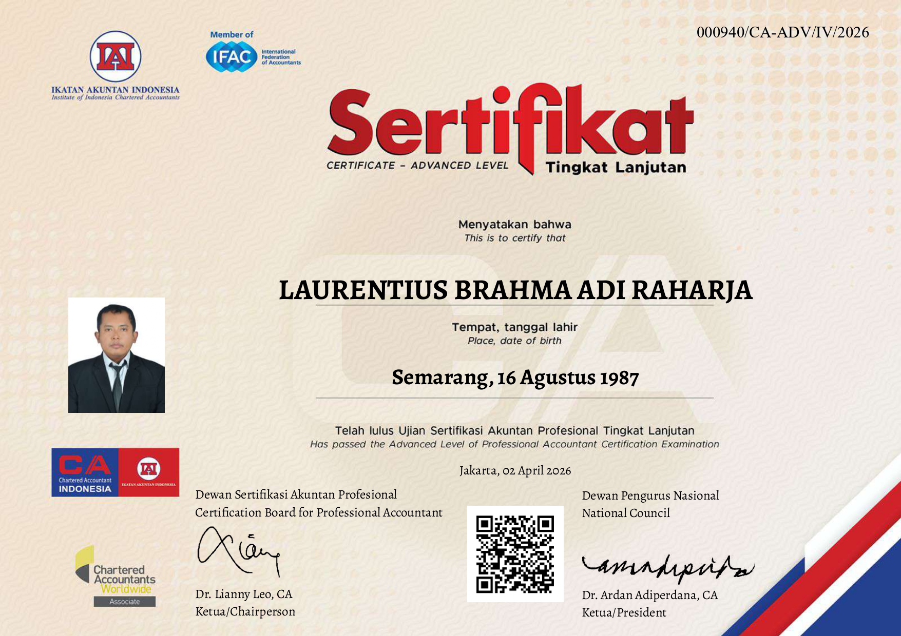 Sertifikat Chartered Accountant